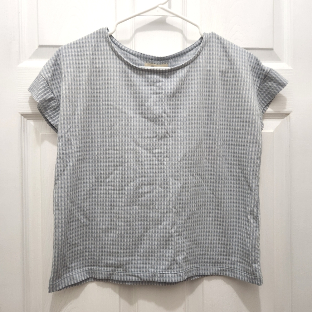 Madewell Blue Checkered Tee